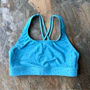 Humankind x Target Blue Confetti Strappy Pride Swim Top Size Small